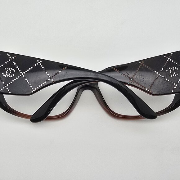 Chanel 5080-B c.830/13 Black Brown Fade Swarovski Crystal Sunglasses Frame Italy main image 14